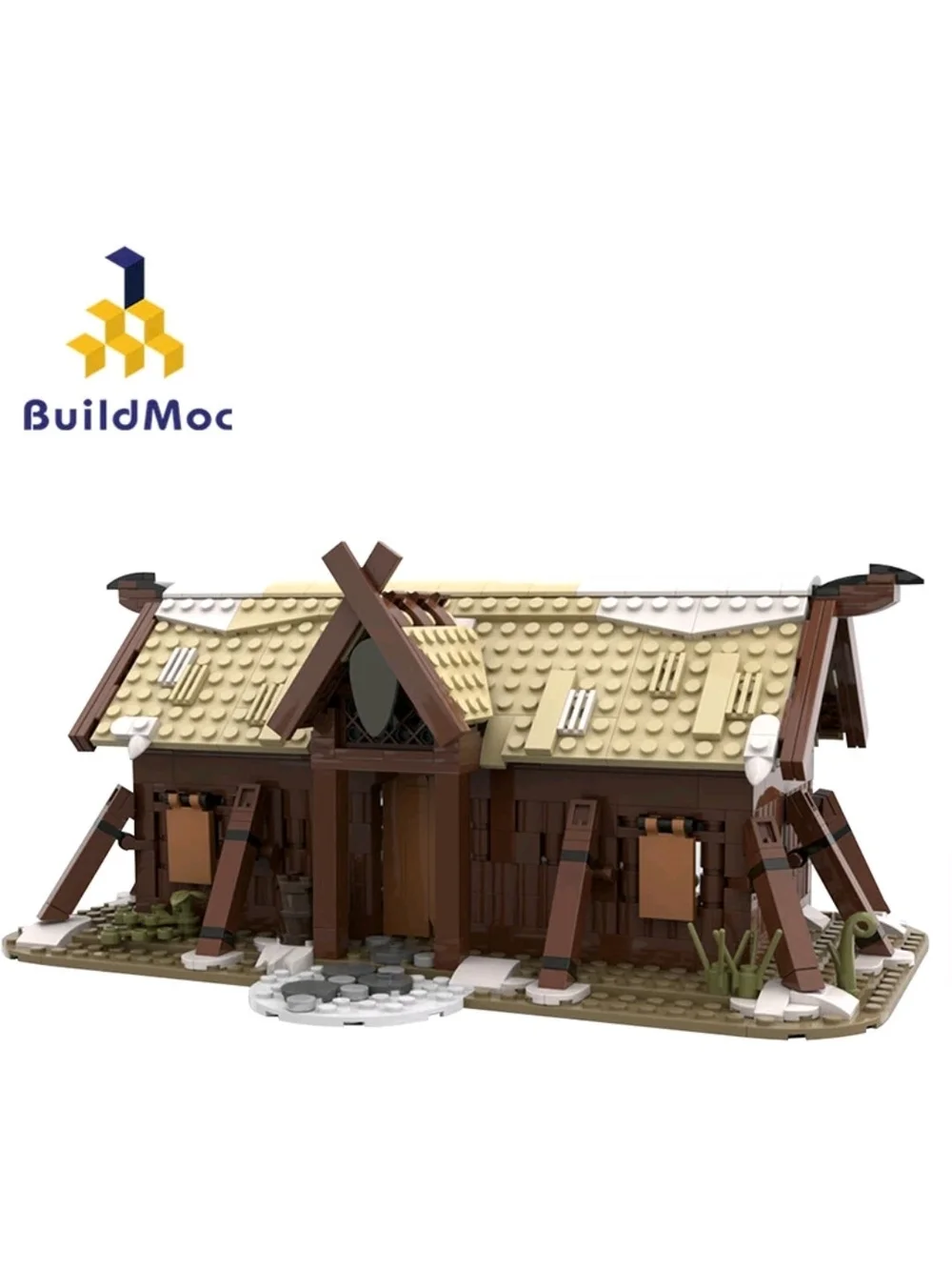MOC House Toy Village Medieval Architecture Collection Model Building Blocks Set